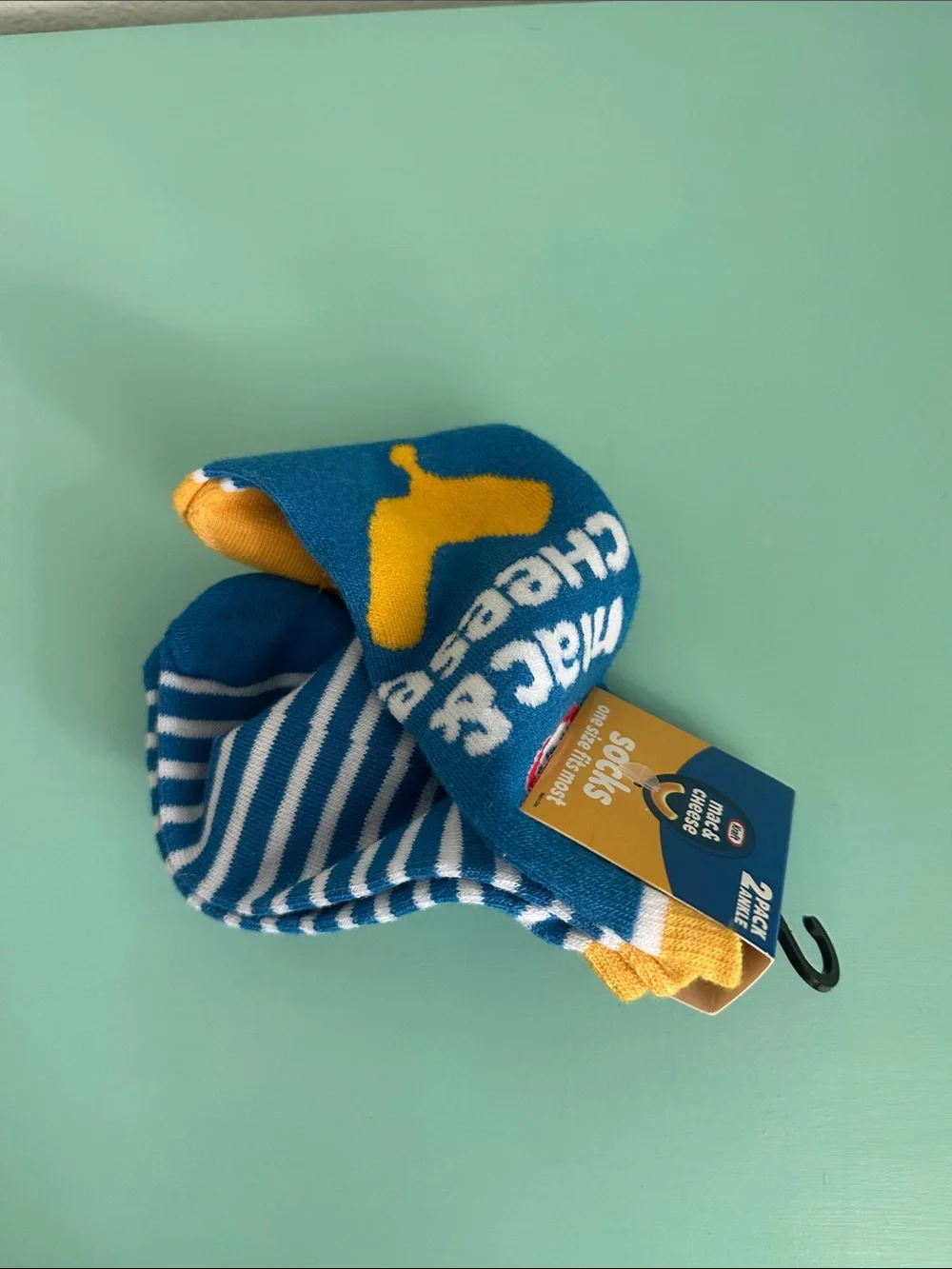Odd Sox-Kraft Mac&Cheese-2 pack of a novelty ankle socks-new-originally packed